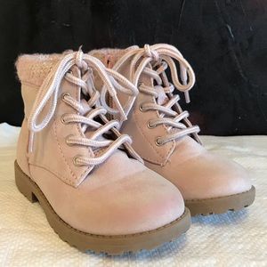 Cat & Jack Girls Zip Up Pink Boots
